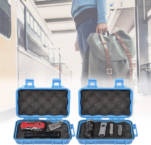 Waterproof Shockproof Box, Plastic Protective Hard Case, Outdoor Survival Box Hard Drive Case, Protective Grip Carry Phone Case Airtight Outdoor S...