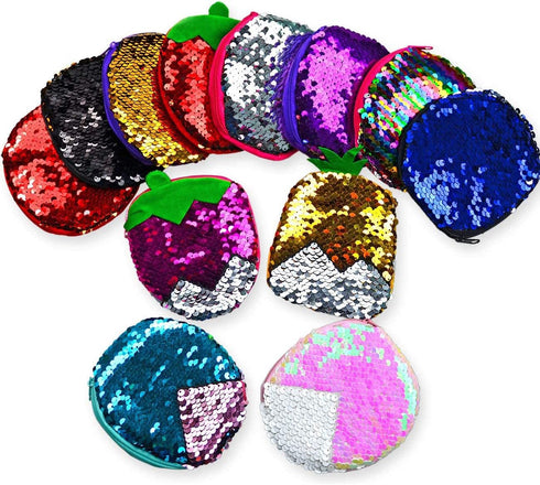 Vileafy Mermaid Party Favors Wallet for Girls 4-8 Years Old, 12 Mermaid Sequin Coin Purses- Little Mermaid Party Gifts for Girls and Boys...