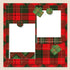 Whaline 24Pcs Christmas Pattern Paper Plaid Scrapbook Specialty Paper Red Green Double Sided Decorative Craft Paper For DIY Card Making Photo Albu...