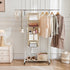 MAX Houser 5 Shelf Hanging Closet Organizer, Space Saver, Cloth Hanging Shelves with 4 Side Pockets, Foldable, Beige...
