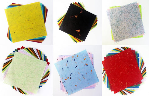 100 Paper Sheets 6 x 6-inch Origami Square Double-Sided Paper Arts Folding Craft...