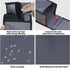 Grill Utensil Accessory Storage Bag Grey Waterproof BBQ Tool Storage Bags Grill Tools Foldable Barbecue Appliance Bracket Bag for Camping Hiking B...