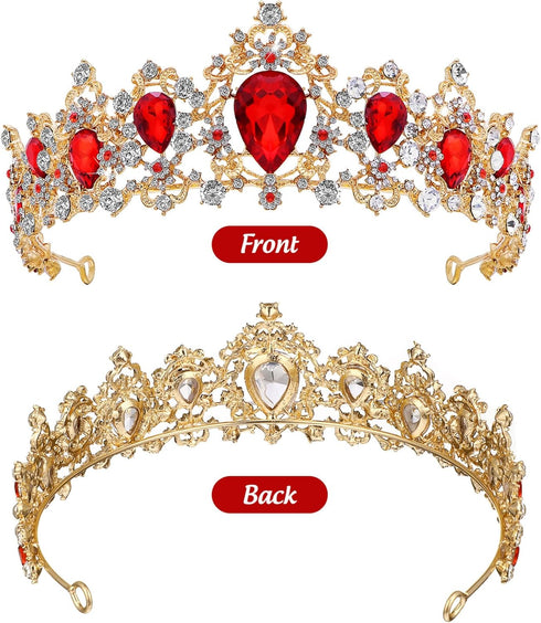 FRCOLOR Crystal Queen Crown for Women, Rhinestone Tree Branch Queen Crowns Wedding Tiaras and Crowns Princess Quinceanera Headpieces for Birthday ...