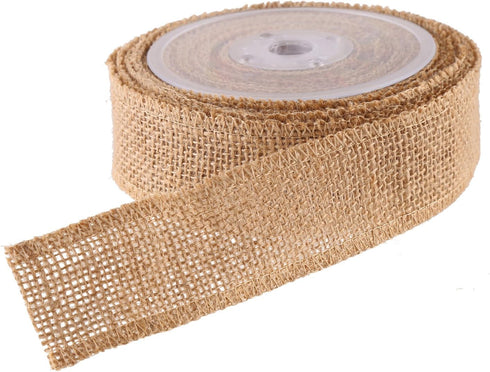 DECORA Natural Wide Burlap Ribbon on Spool for Wedding Decoration DIY Crafting,1.5inch/10 Yard...