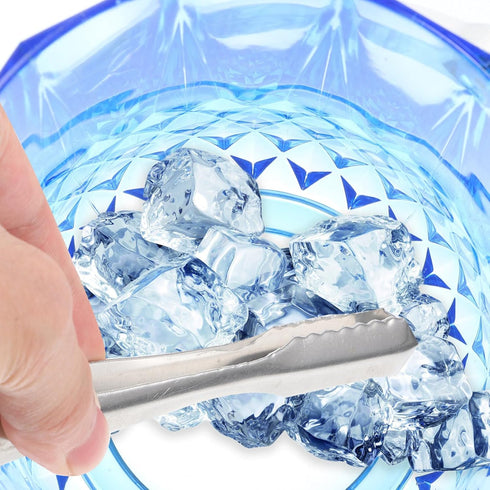 Kichvoe Bar Ice Cube Bucket with Ice Tongs 1150ml Ice Container Bucket Ice Cube Container Storage Bucket Transaprent Beer Bucket For Home Wine Ice...