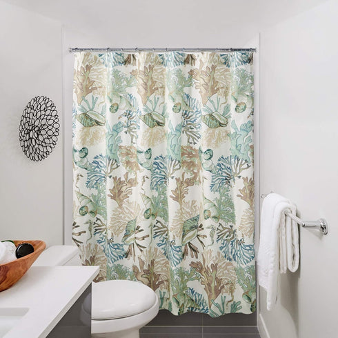 Greenland Home Fashions Fabric Sensations Shower Curtain, Stylish Bathroom Decor, Machine Washable, 72 inches x 72 inches, Atlantis...