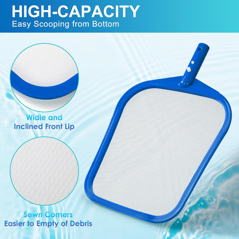 Pool Skimmer- Pool Skimmer Net without Pole, Swimming Pool Skimmer Net with Reinforced Frame, Pool Nets for Cleaning...