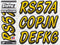 STIFFIE Whipline Yellow/Black 3" Boat & PWC Registration Decals • Numbers Letters Stickers...