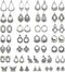 JIALEEY Antiqued Tibetan Silver Earring Chandelier Earring Jewelry Making Kit for Earring Drop and Charm Pendant Assorted Pack (30Pair 60Pcs)...