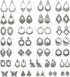 JIALEEY Antiqued Tibetan Silver Earring Chandelier Earring Jewelry Making Kit for Earring Drop and Charm Pendant Assorted Pack (30Pair 60Pcs)...