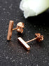 4 Pairs Stud Earrings Stainless Steel Line Stick Stud Earring Rectangle Bar Stud for Men and Women, 4 Colors...