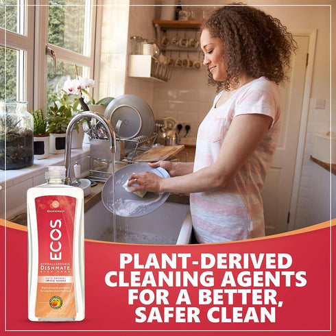 Earth Friendly Products Dishwashing Liquid, Natural Grapefruit, 25 Ounces...