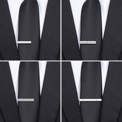 Tie Bars for Men Skinny Regular Necktie, Length 1.5 Inch-2.3 Inch, Tie Clips Set in Gift Box...