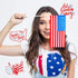16 Pieces Happy 4th of July Stencil Independence Day Painting Template Reusable Patriotic Drawing Stencils Include American Flag Map Star Patterns...