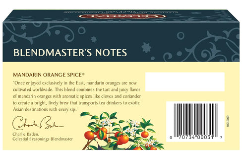 Celestial Seasonings Mandarin Orange Spice Herbal Tea, 20 Count...
