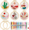 6PCS Cross Stitch Kits for Beginners DIY Embroidery Kit for Kids Adults Boho Cross Stitch Kits Christmas Birthday Gift Abstract Landscape Needlepo...