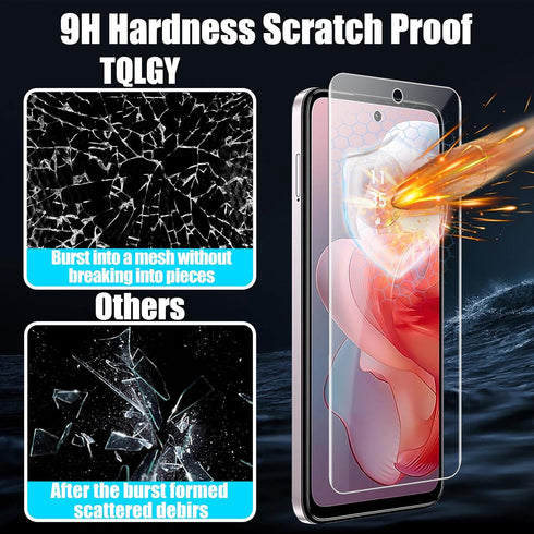 TQLGY 3 Pack Screen Protector for Motorola Moto G Power 5G 2024 with 3 Pack Camera Lens Protector, Ultra HD Tempered Glass, 9H Hardness, Anti-Scra...