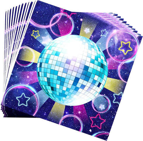 Blue Orchards Roller Skating Party Plates and Napkins (52 pieces for 20 Guests) - Roller Skating Party, 90s Party Supplies, Roller Skate Plates An...