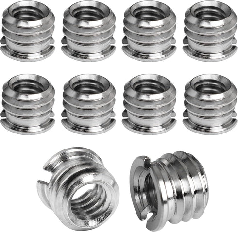 1/4"-20 Female to 3/8"-16 Male Tripod Thread Adapter LUORNG 10PCS Standard Screw Adapter Reducer Bushing Converter for DSLR Camera Camcorder Monop...