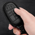 Tukellen for Jeep Key Fob Cover Leather,Leather Key Case Protector Compatible Jeep Grand Cherokee Renegade Chrysler 200 300 Dodge RAM Durango Chal...