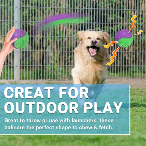3.5in Squeaky Dog Balls, Dog Toys Balls for Training, Tough Ball Toys for Dogs, Light Weight Dog Toy Balls, High Bouncy Dog Ball for Interactive P...