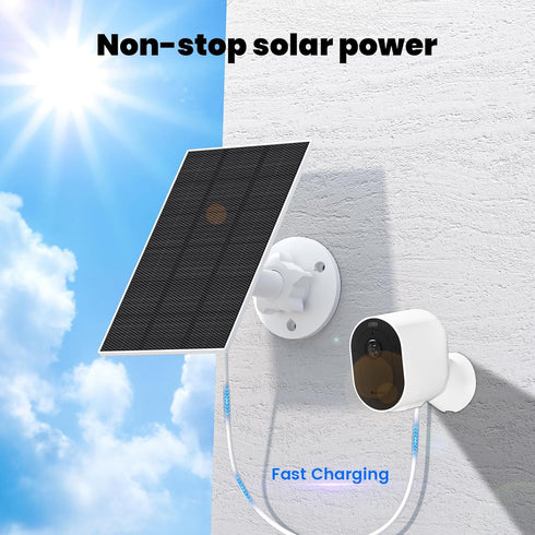 Solar Panel Charger Compatible with Arlo Pro 3/Arlo Pro4/Arlo Ultra/Arlo Ultra 2/Arlo Pro 3 Floodlight only, 2.5W Solar Panel with 9.8ft charging ...