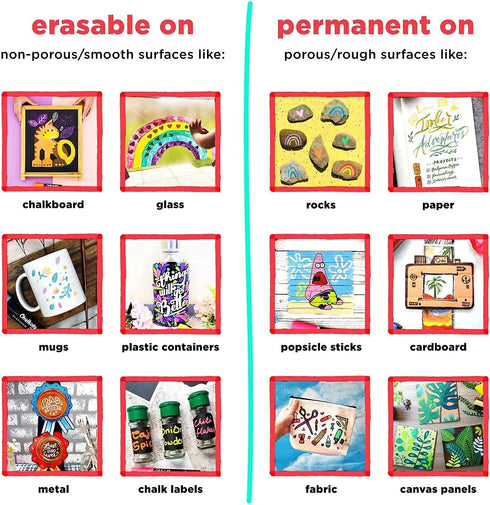 Chalkola 10 Fine Tip Liquid Chalk Markers for Chalkboard Signs, Blackboard, Window, Labels, Bistro, Glass, Car (10 Pack 3mm) - Wet Wipe Erasable I...