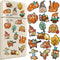 Copkim 16 Pcs 5 D Diamond Painting Magnets Kit Fall Theme Thanksgiving Gnome Decoration Diamond Painting Refrigerator Magnets Fridge Stickers Supp...