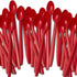 Extra Long, Sturdy Red 8in Premium Sundae Spoons 50ct. Heavy Duty Disposable Plastic Utensils for Ice Cream, Milkshakes, Tea and Floats. Best Stir...