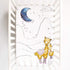 JumpOff Jo - Fitted Mini Crib Sheet for Portable Crib, Playard, and Playpen Mattresses and Mats, Soft 100% Cotton, 24 in. x 38 in. - Llama and Mam...