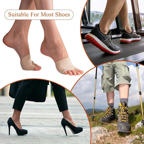 2Pairs Metatarsal Pads for Women Men Gel Sleeves Forefoot Cushion Pads Fabric Metatarsal Sleeve Pads with Gel Pads Ball of Soft Forefoot Cushions ...