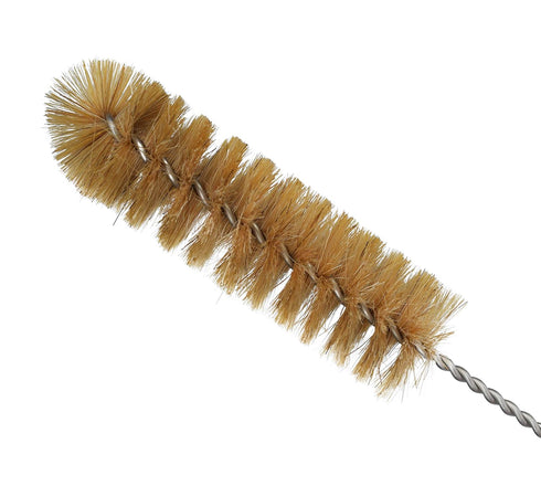 EISCO 12PK Bristle Cleaning Brushes with Fan-Shaped Ends, 9.25" - Twisted Stainless Steel Wire Handle - Ideal for 1" - 1.2" Diameter Tubes, Bottle...