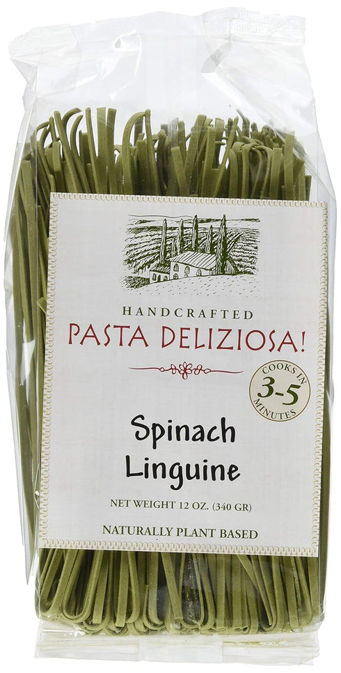 Pasta Deliziosa! Handcrafted Pasta, Spinach Linguine, 12 Ounce...