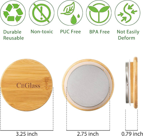 CNGLASS Bamboo Lid for Cnglass Teapot 30.4oz/40.6oz/50.7oz...