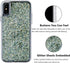 Compatible with iPhone Xs Max Case, Women Glitter Shells Foil Sparkle Hard Back Cover with TPU Bumper Protective Phone Bling Case for iPhone Xs Ma...