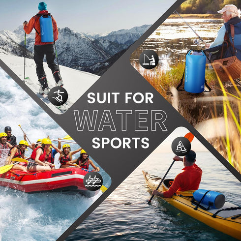 Waterproof Dry Bag, Roll Top Lightweight Waterproof Bag for Men Women 5L/10L/20L Dry Bags for Kayaking, Rafting, Beach, Boating, Swimming & Skiing...