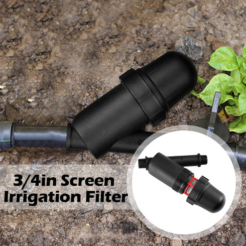 1 Pcs Drip Irrigation Inline Y Filter with Mesh Screen, 3/4" x 3/4" Male Thread Connections Hydroponics Y Filter for Garden Greenhouse Agricultura...