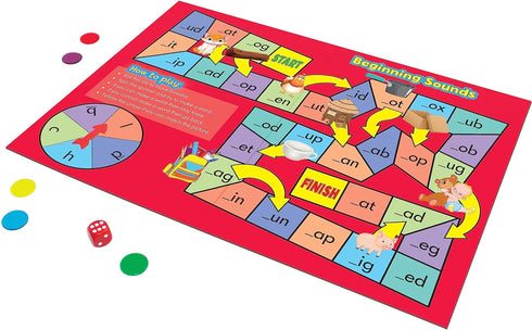 Junior Learning Phonics Board Games Set, 6 Counters, Ages 4-5, Language Skills, Pre K-K, Medium...