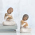 Willow Tree Kindness (Girl Darker Skin Tone & Hair Color), Above All, Kindness, Expresses Relationship with A Much-Loved Pet, A Gift to Celebrate ...