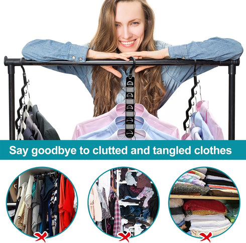 Closet Organizers and Storage,Upgraded Organization and Storage Clothes Hanger,12 Pack College Dorm Room Essentials,Sturdy Closet Organizer Home E...