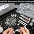 Cludoo 25000Pcs Silver Clear Rhinestones with b7000 Rhinestones Glue for Crafts, Flatback Gems Crystal Rhinestones Kit with Tweezer Picker Pens fo...