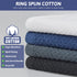 Nialnant Cotton Terry Kitchen Towels,12 x 12 Inches Dish Cloths Set of 8,Super Soft and Absorbent Dish Rags for Cleaning - Navy Blue Plaid...