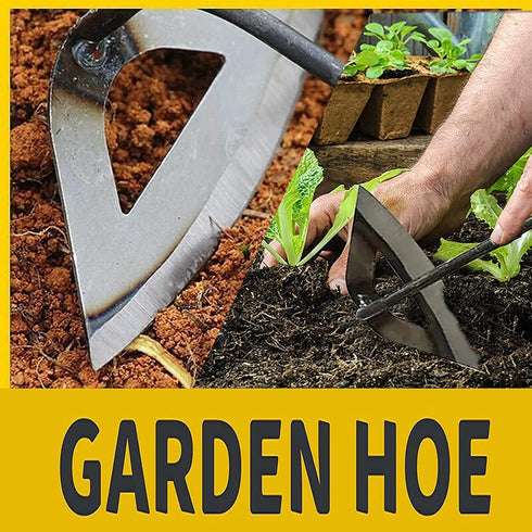 Garden Tools Hollow Hoe, All-Steel Hardened Hollow Hoe, Sharp Garden Edger Weeder, Durable Gardening Hoe Hand Tool Weed Puller Accessories for Bac...