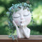 SnugMaker Face Planter Pots Head Planter, Succulent Planters, Face Flower Pot Head Planter for Indoor Outdoor Plants with Drainage Hole Closed Eye...