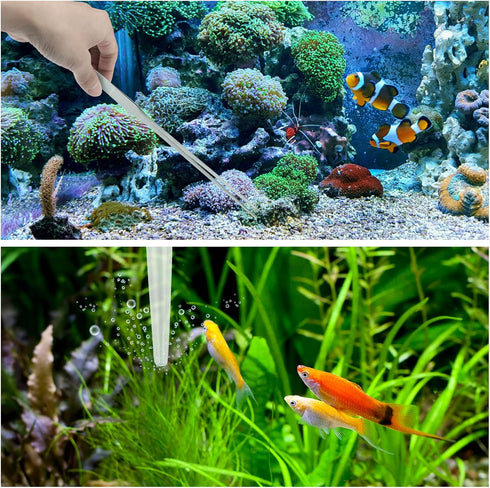 Fish Tank Cleaning Tools, 6 pcs Aquarium Cleaning Tools, Feeder Tools Kit, Aquarium Plants Cleaner, Algae Scraper for Glass Aquariums...