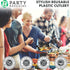 Party Bargains Disposable Plastic Black Cutlery Set, Infinity Modern Design Utensils, 40 Pack: 16 Forks, 8 Knives, 16 Spoons...
