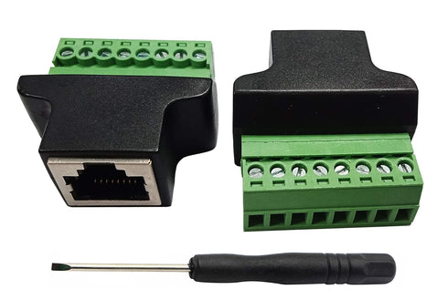 zdyCGTime RJ45 Female Plug to 8P 8C Female Bolt Screw Type terminals Ethernet Net Network Plug Cable for AV CCTV UTP DVR Cat5 Cat5e Cat6 Cat7 in-L...