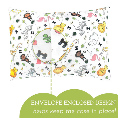 Little Sleepy Head Youth Pillow Case - 100% Made Cotton & Hypoallergenic Pillow Case - Snug Fit Envelope Pillowcase Enclosure - Youth Pillow 16x22...