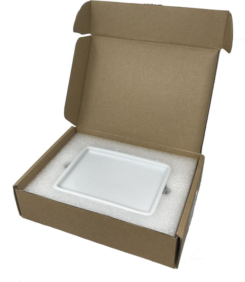 Tetra-Teknica Less is More Series SD-2P Porcelain Soap Dish, Color White, 2 per Pack...