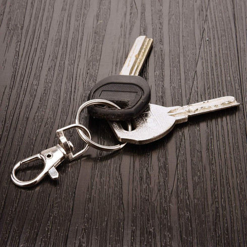 Metal Swivel Lanyard Snap Hooks and Split Key Rings Chain Hook Keychain, 100 Pieces...